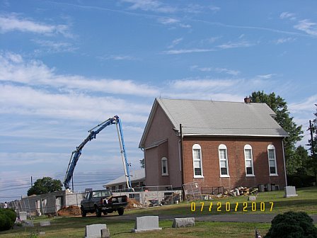 Asbury Expansion - Construction 7-20-07 - Pouring the Basement Floors