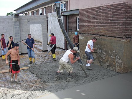 Asbury Expansion - Pouring the Floors July 2007