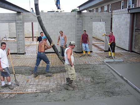 Asbury Expansion - Pouring the Floors July 2007