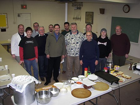 Men's Cooking Demonstration 2/9/07 to Asbury Women's group